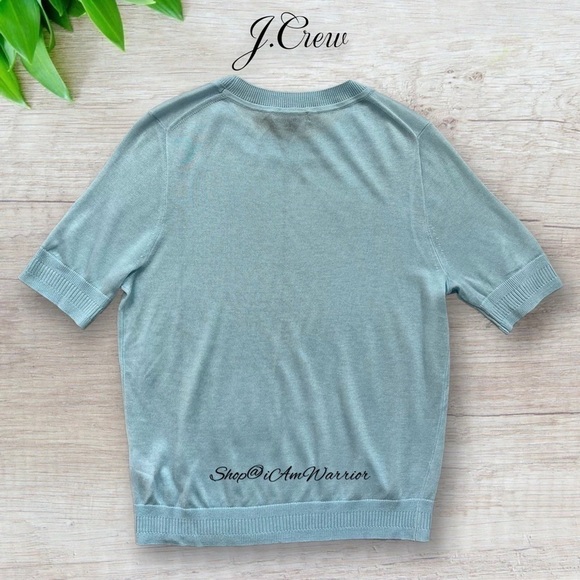 J.Crew NWT {PRICE FIRM} light weight silk short sleeve sweater shop@iamwarrior - Picture 5 of 12